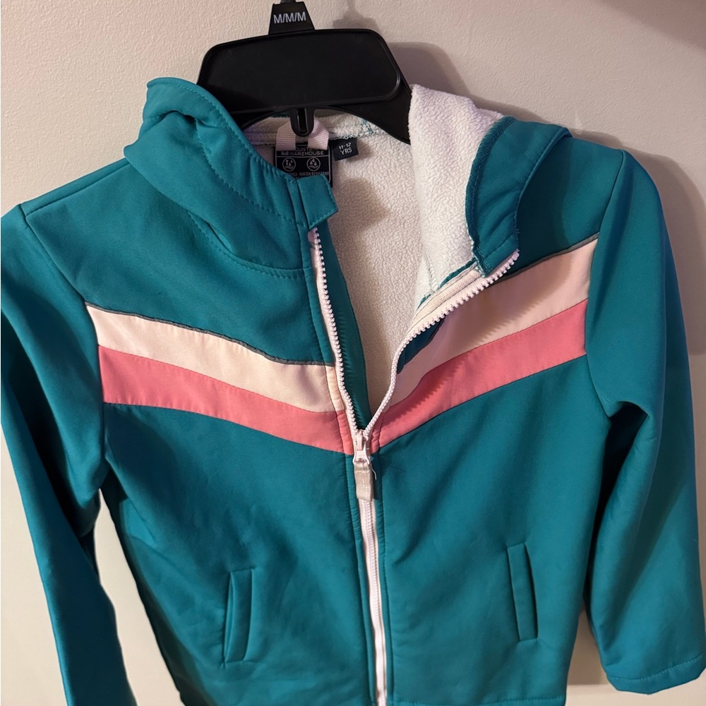 Kids' Teal and Pink Zip-Up Jacket